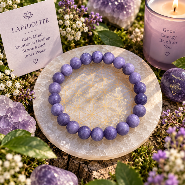 Lepidolite bracelet (8mm)