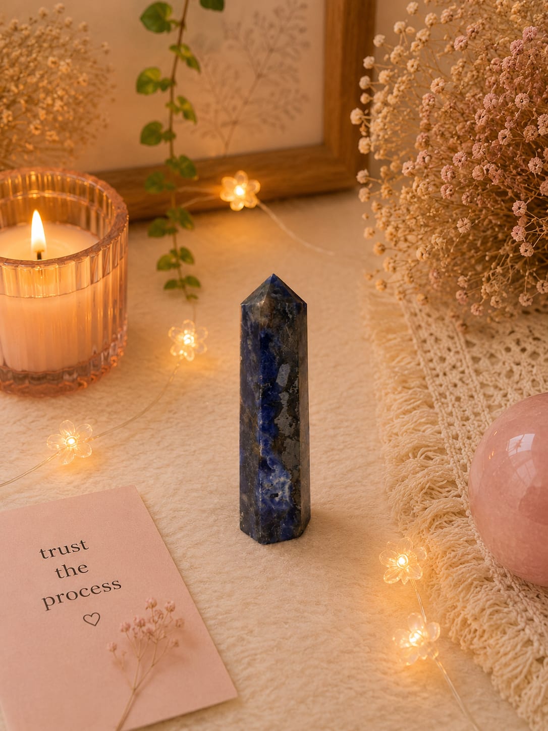 sodalite pencil (1 to 2 inch approx)