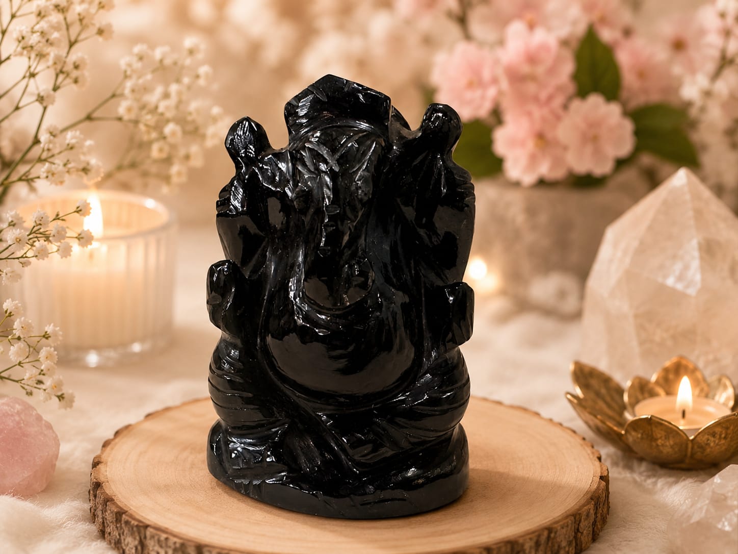 black obsidian ganesha