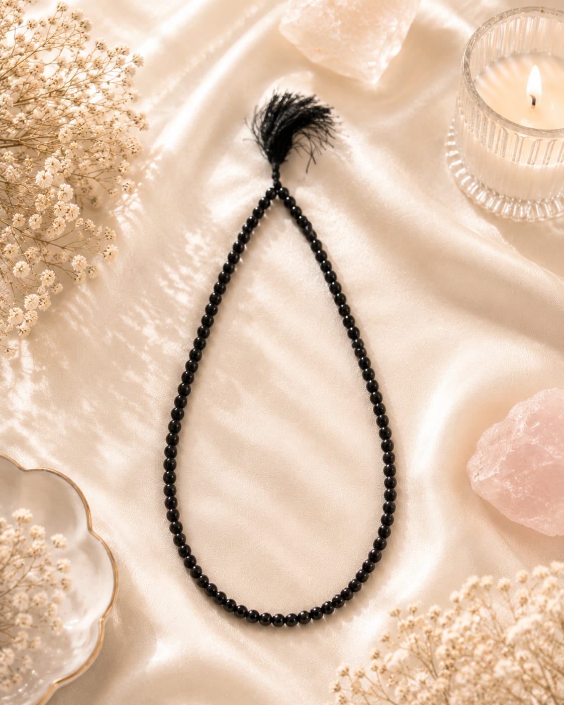 black tourmaline mala