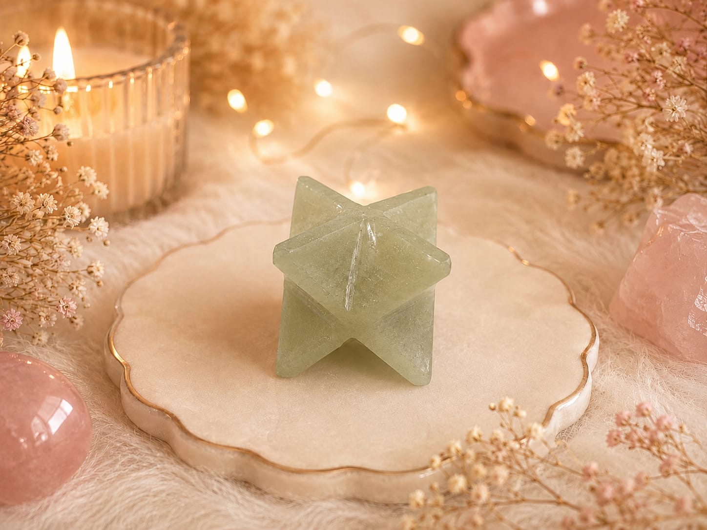 green aventurine merkaba (1 inch approx)