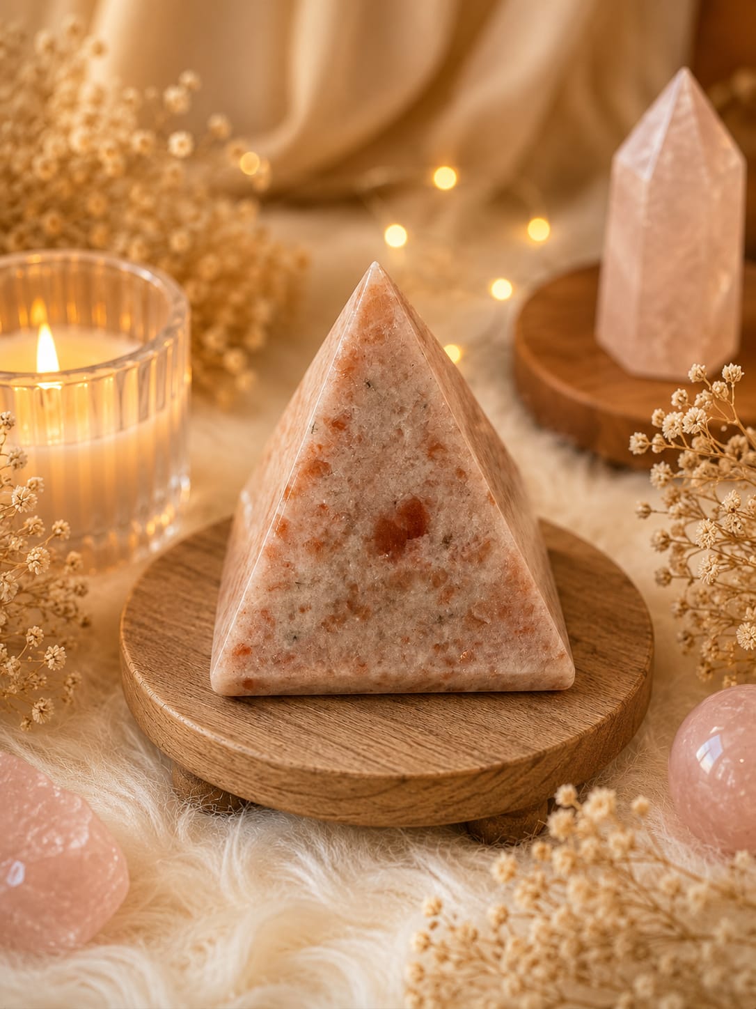 sunstone pyramid(2 to 3inch approx)