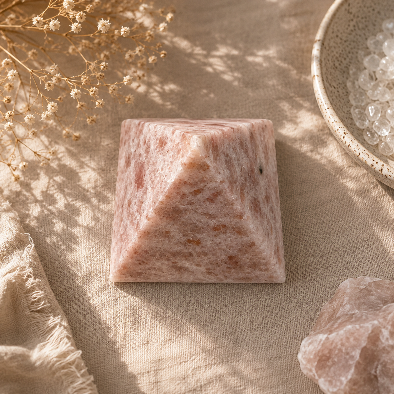 Sunstone (2 to 3 inch) pyramid