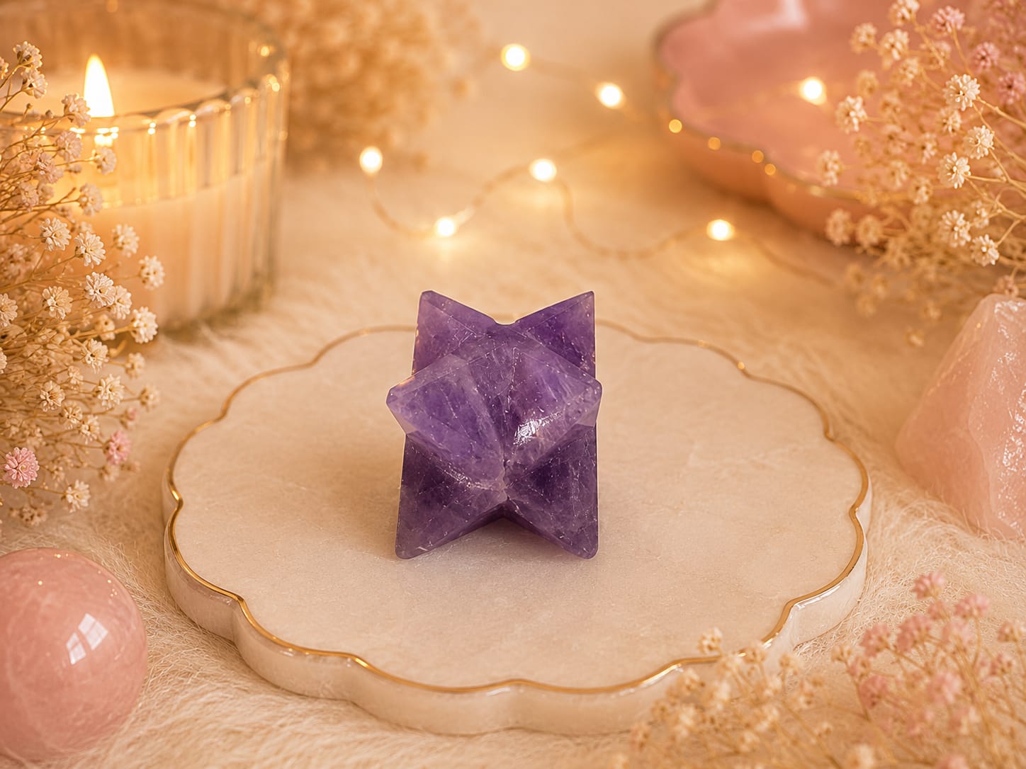 Amethyst Merkaba (Approx. 1 Inch)