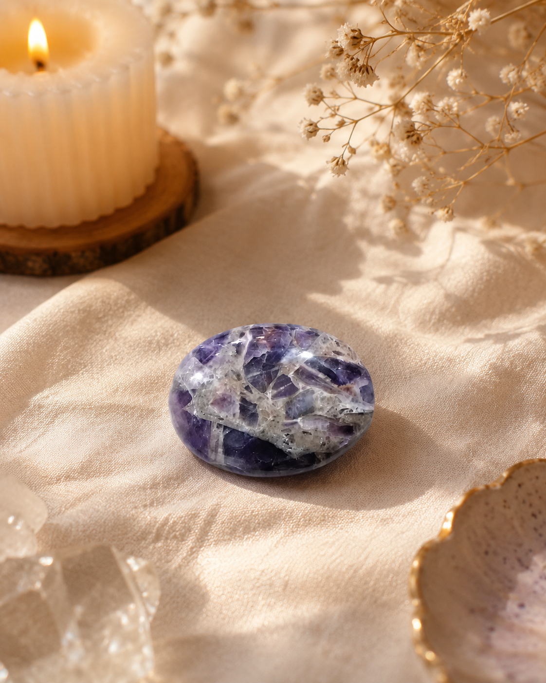 Amethyst palm stone (100 to 150 gm)