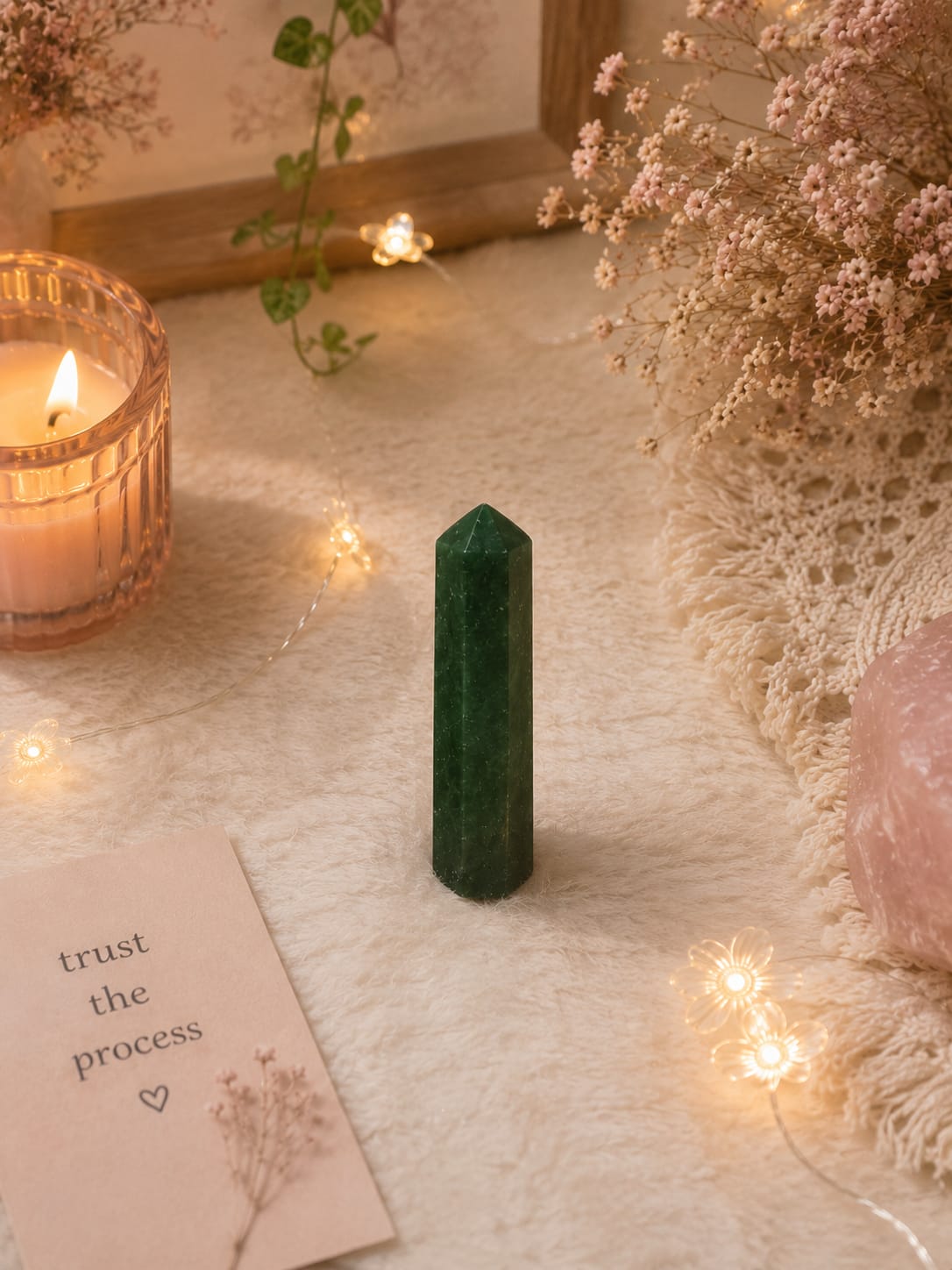 green jade pencil (1 to 2 inch approx)