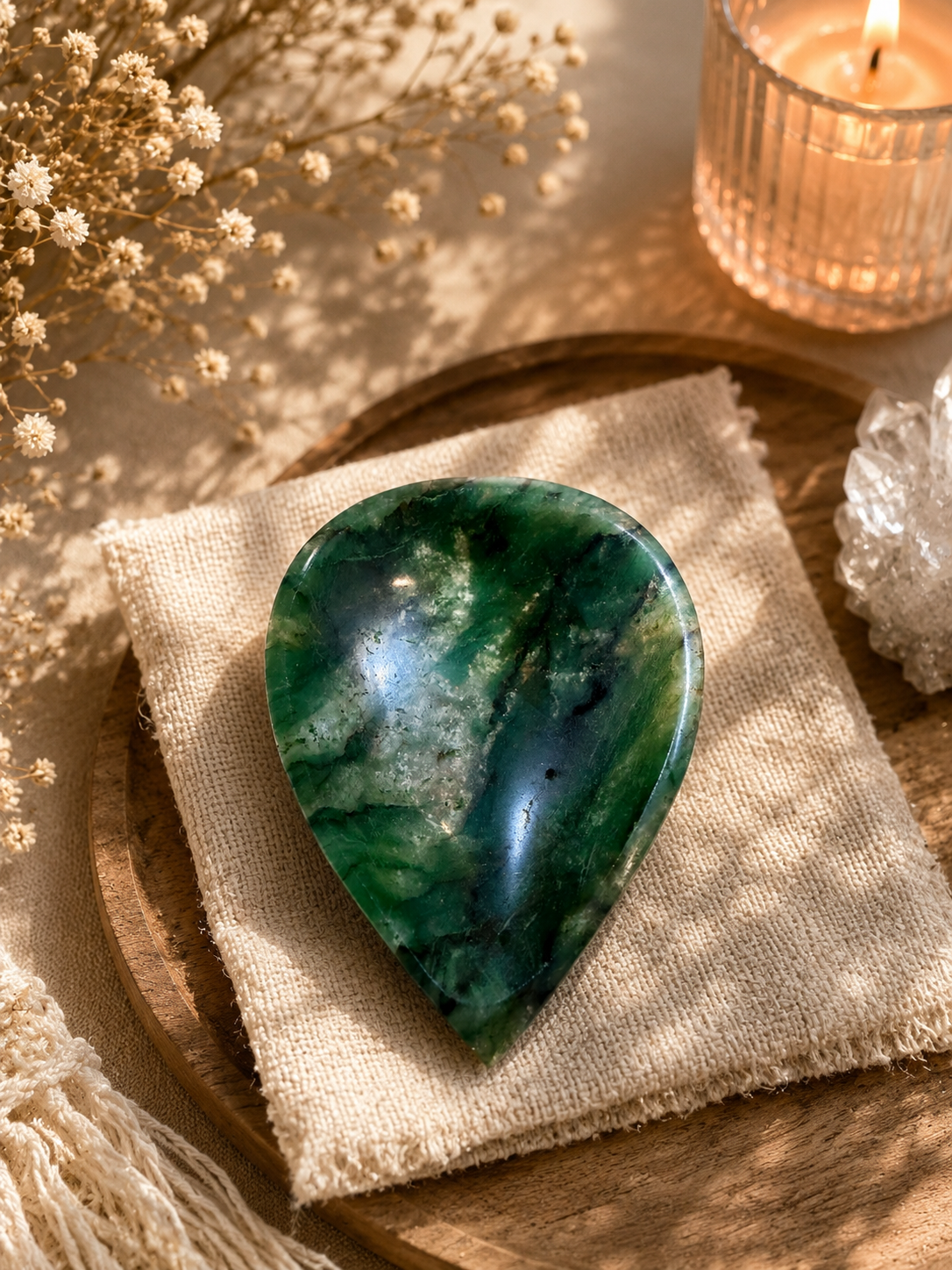 Moss Agate diya