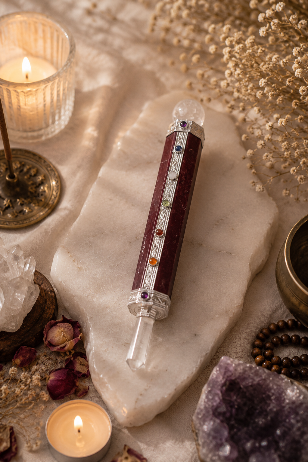 Red jasper wand