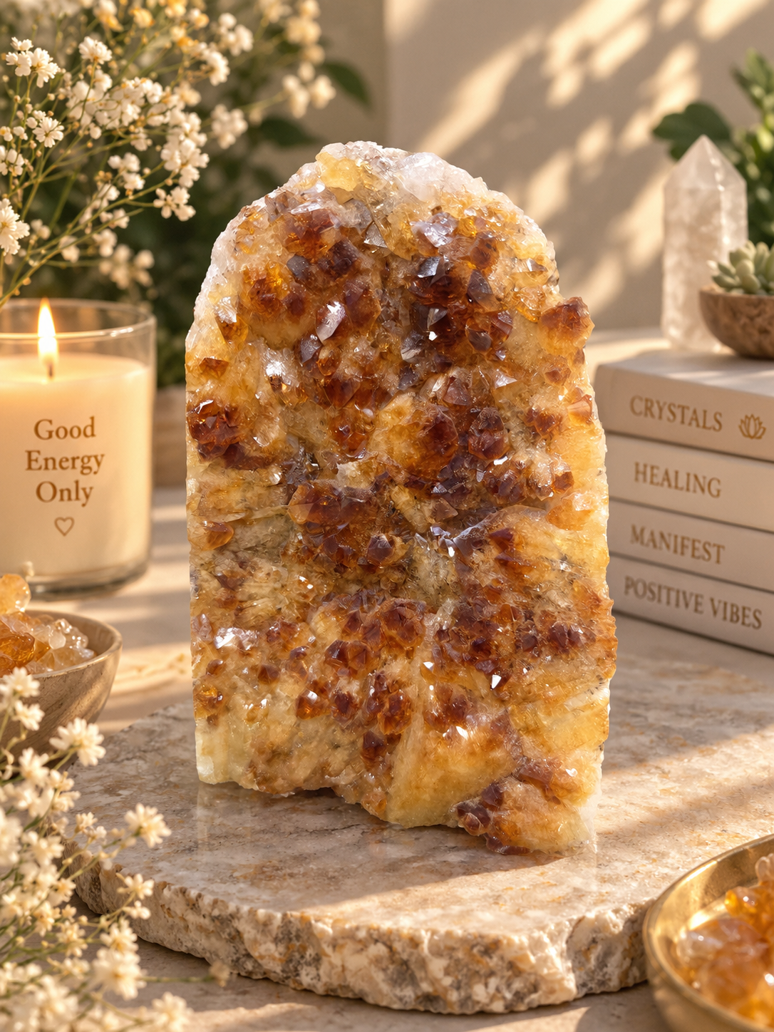 Premium Citrine Geode – 890 gm