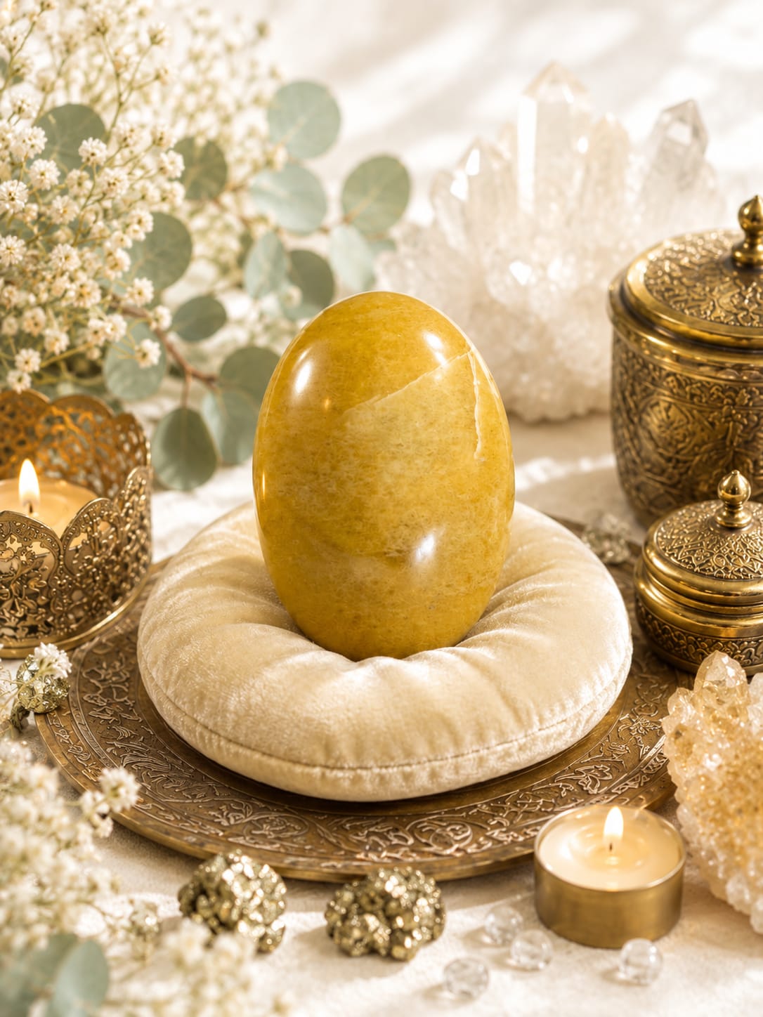 yellow aventurine oval