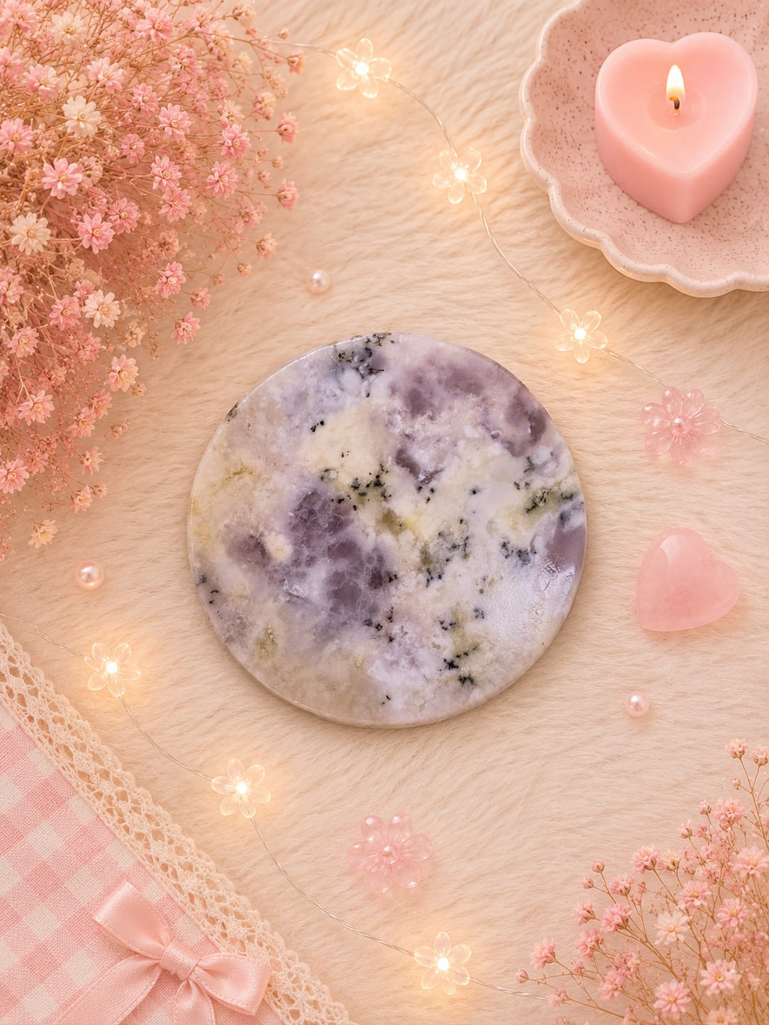 charoite coaster (2 to 3 inch approx)