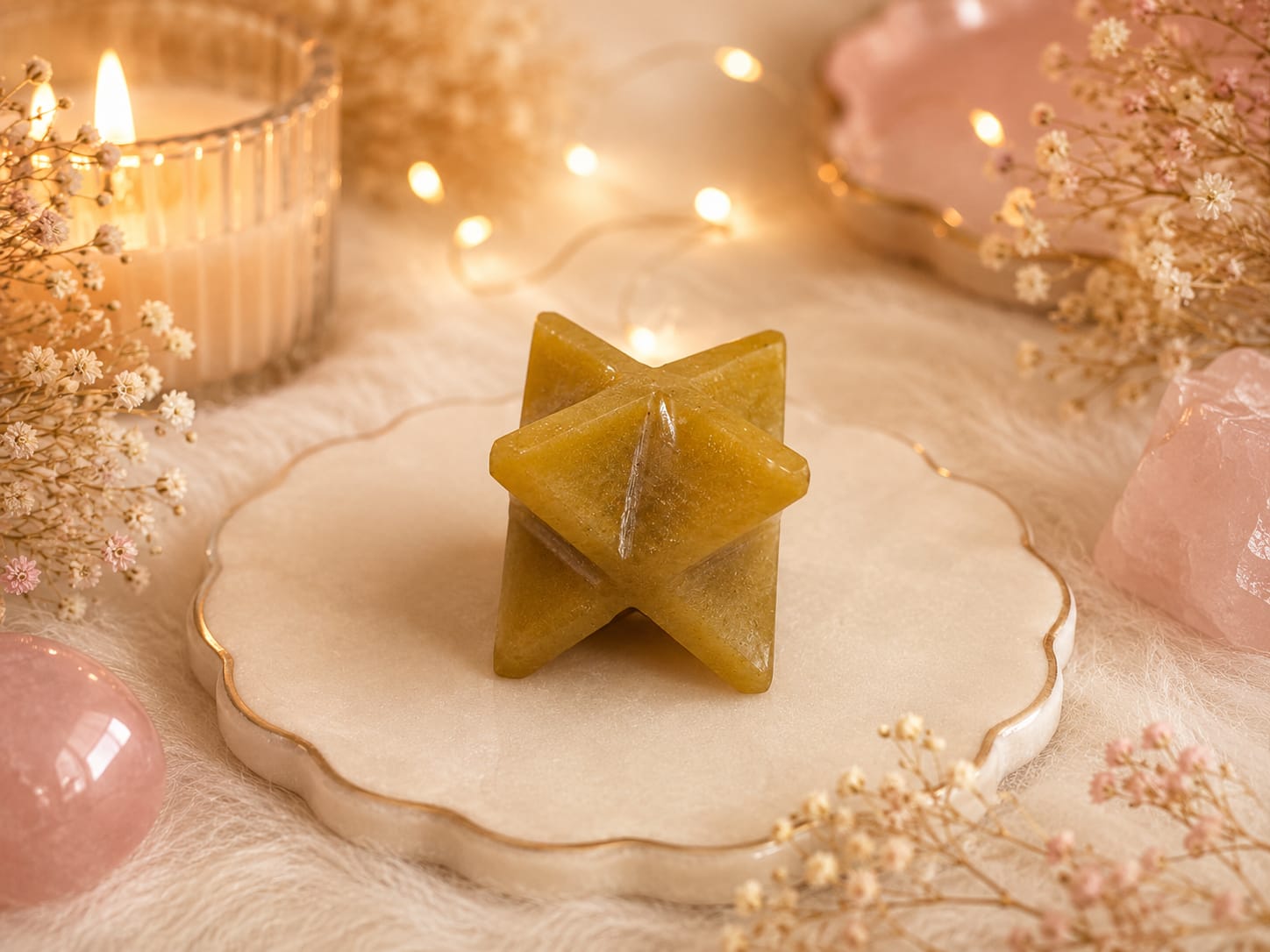 yellow aventurine merkaba (1 inch approx)