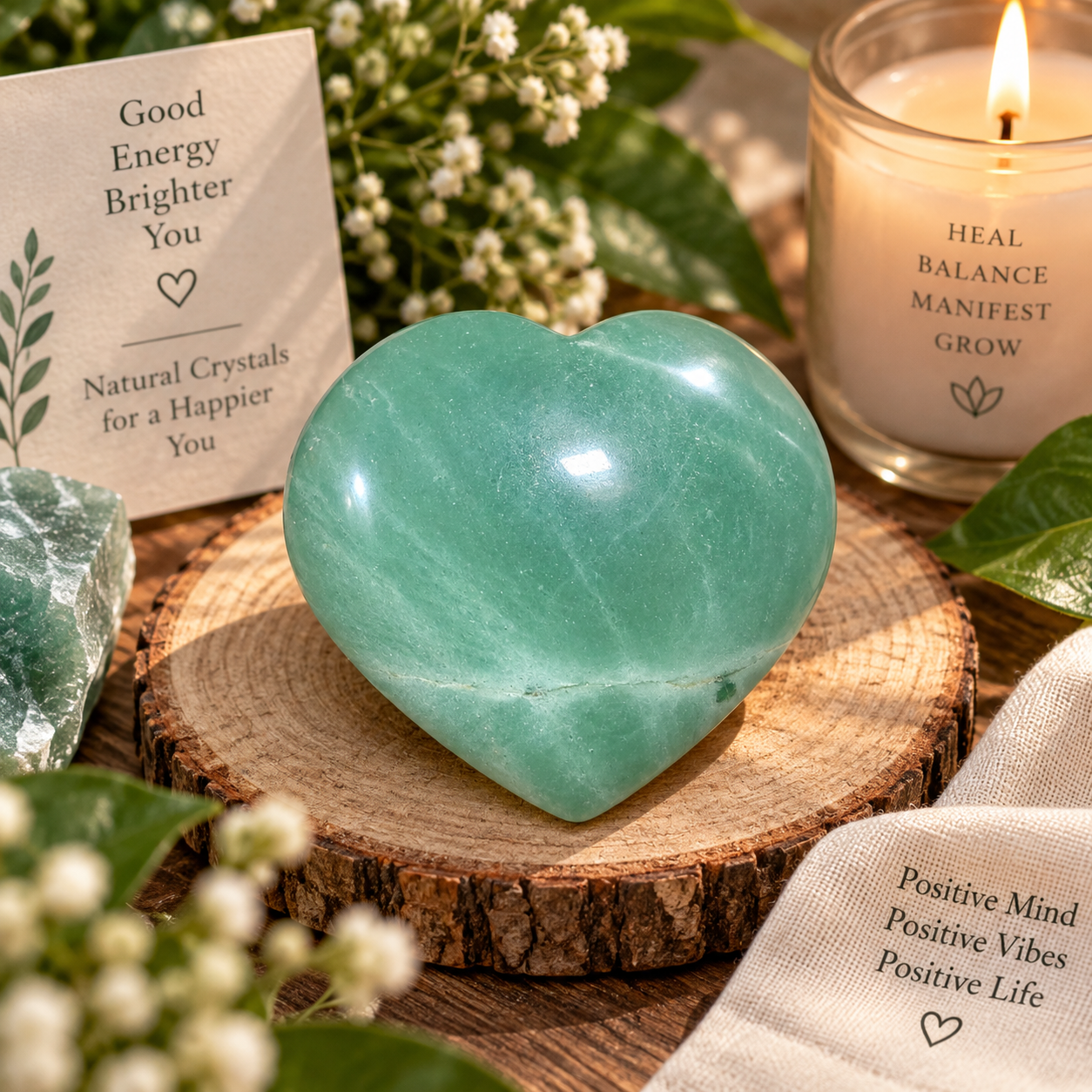 Green aventurine heart (approx 100gm)