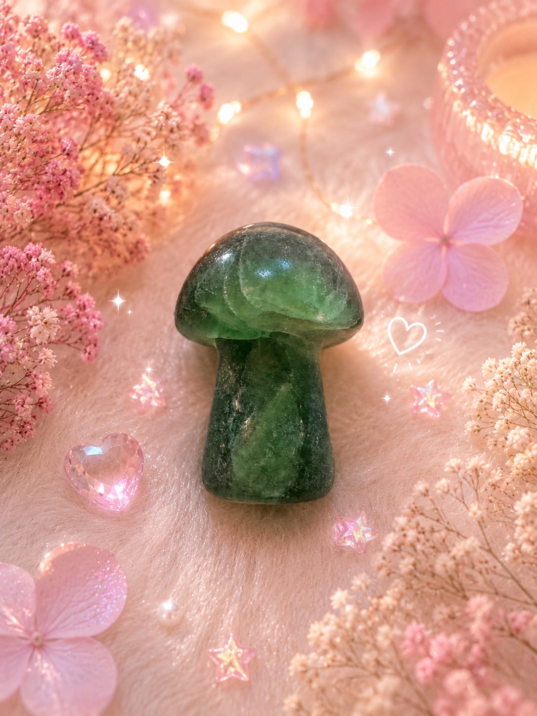 Green flourite mushroom