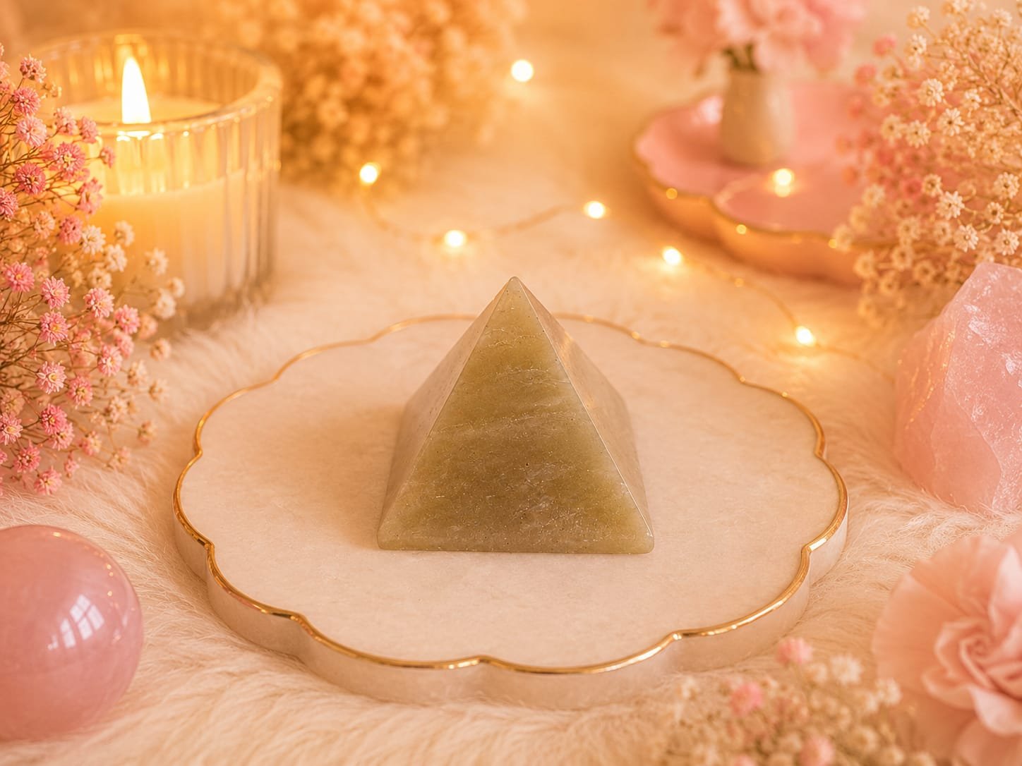Yellow Aventurine Pyramid (Approx. 1–2 Inch)