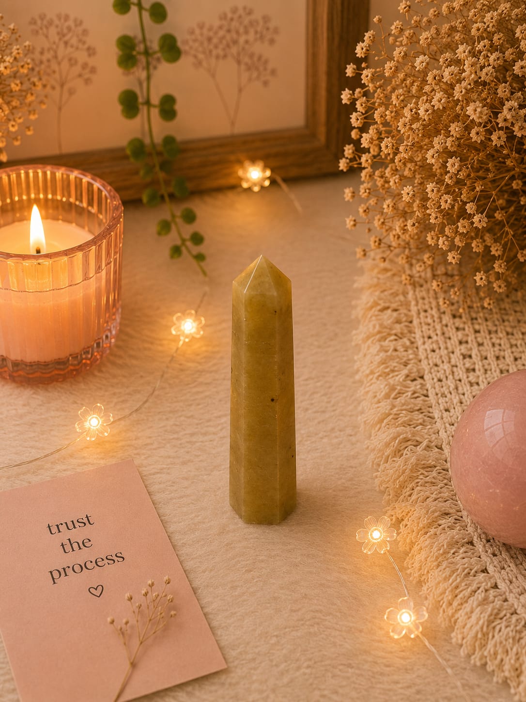 yellow aventurine pencil (1 to 2 inch approx)