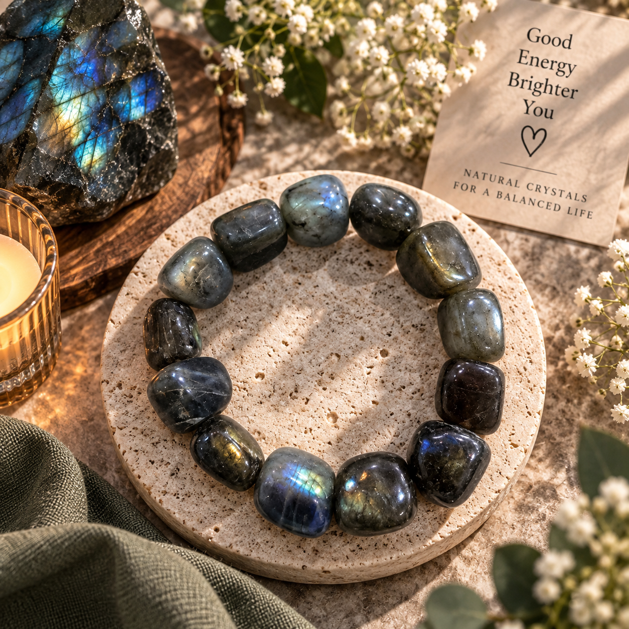 Labradorite tumble bracelet