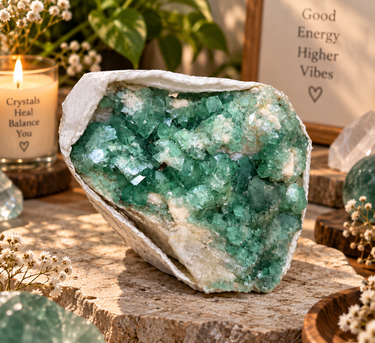 Green aventurine cluster [500gm]