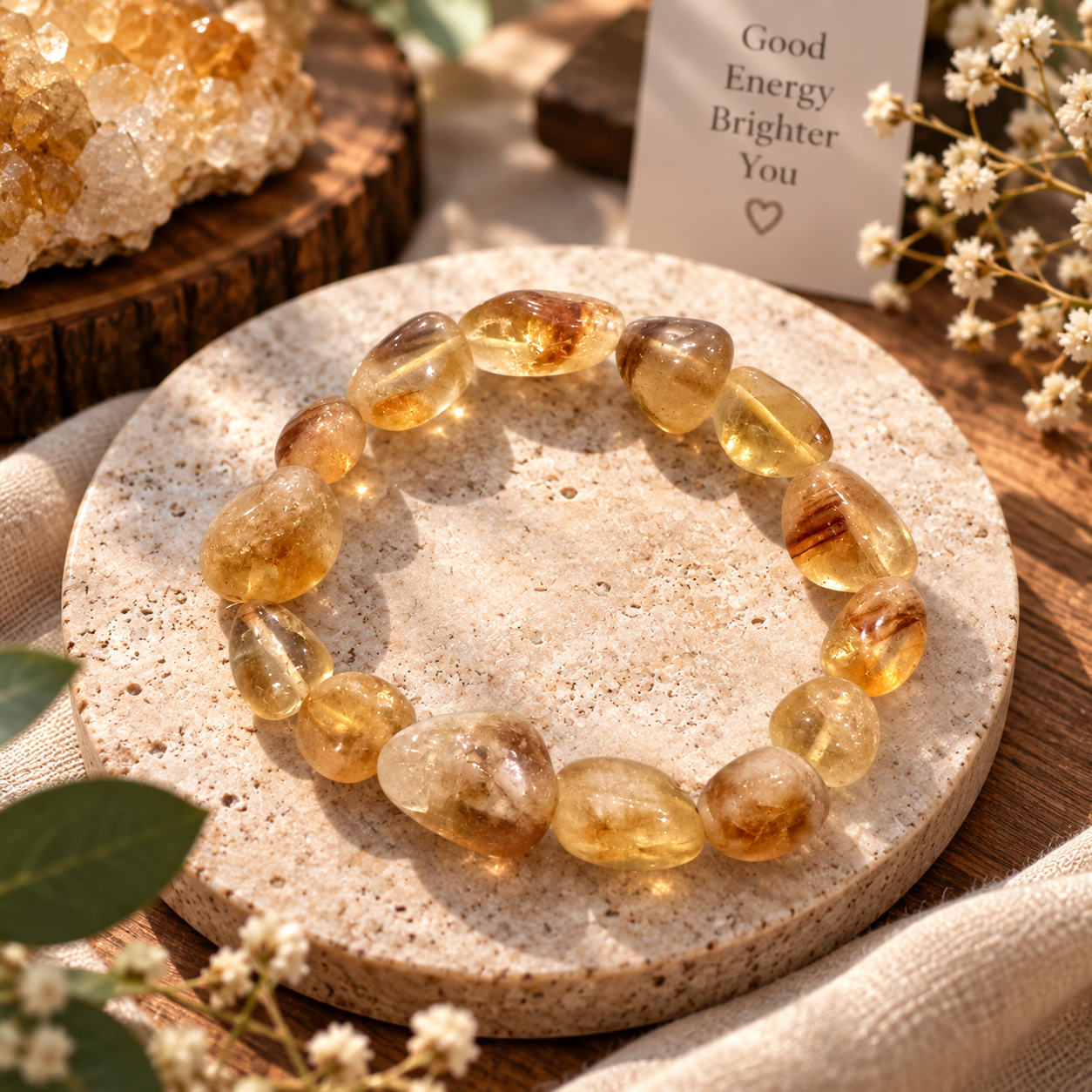 Natural Citrine Tumble Bracelet