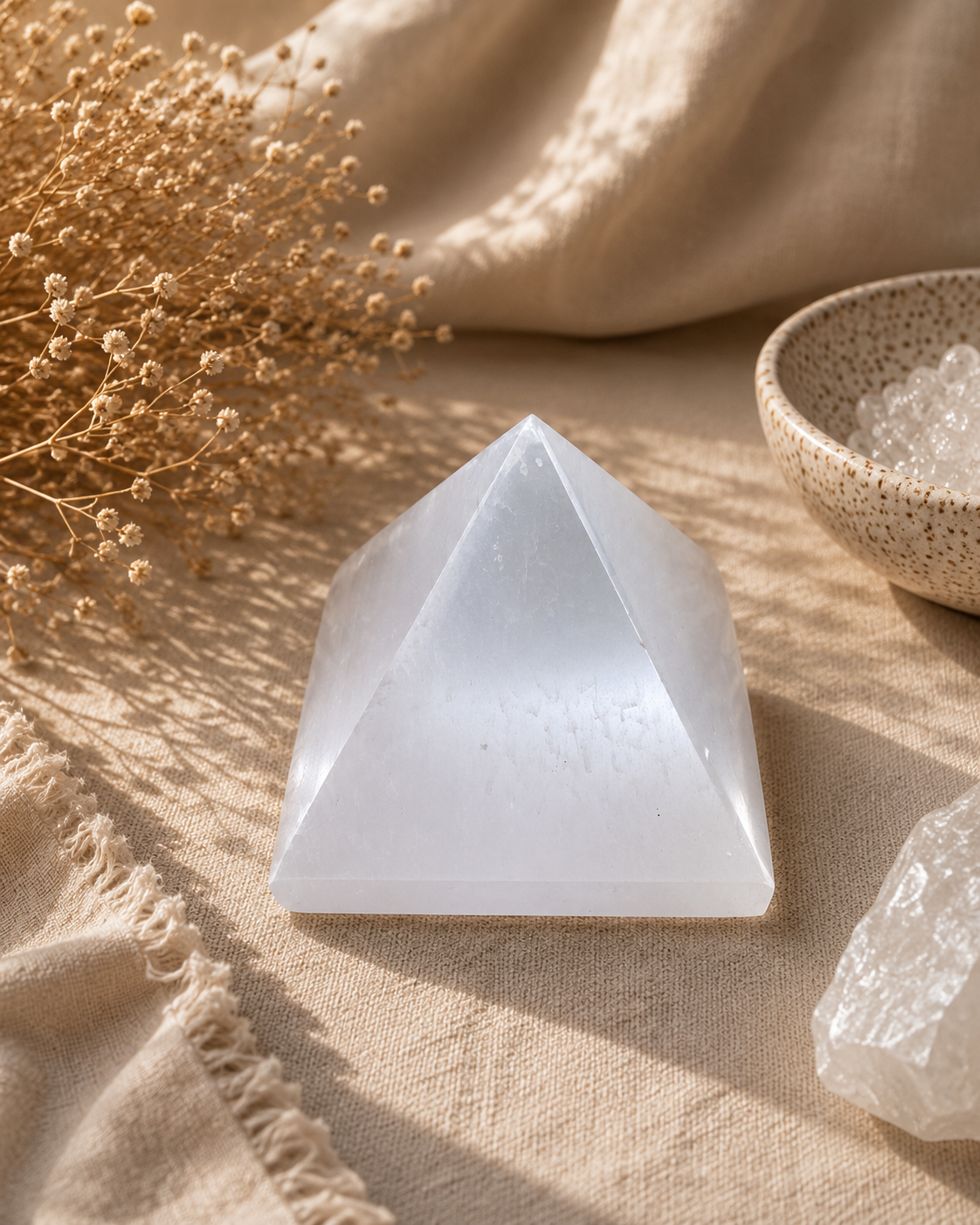 Selenite Pyramid (2 to 3 inch)