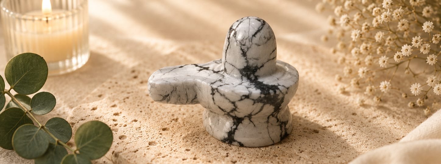 Howlite shivling