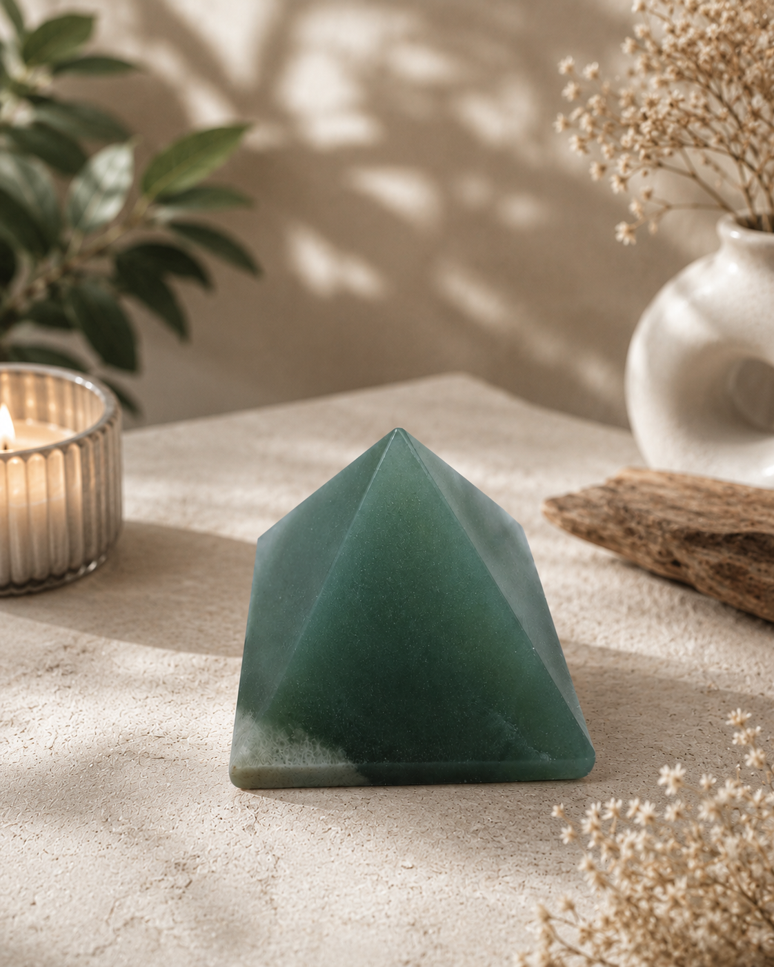 Green aventurine 2 to 3 inch pyramid