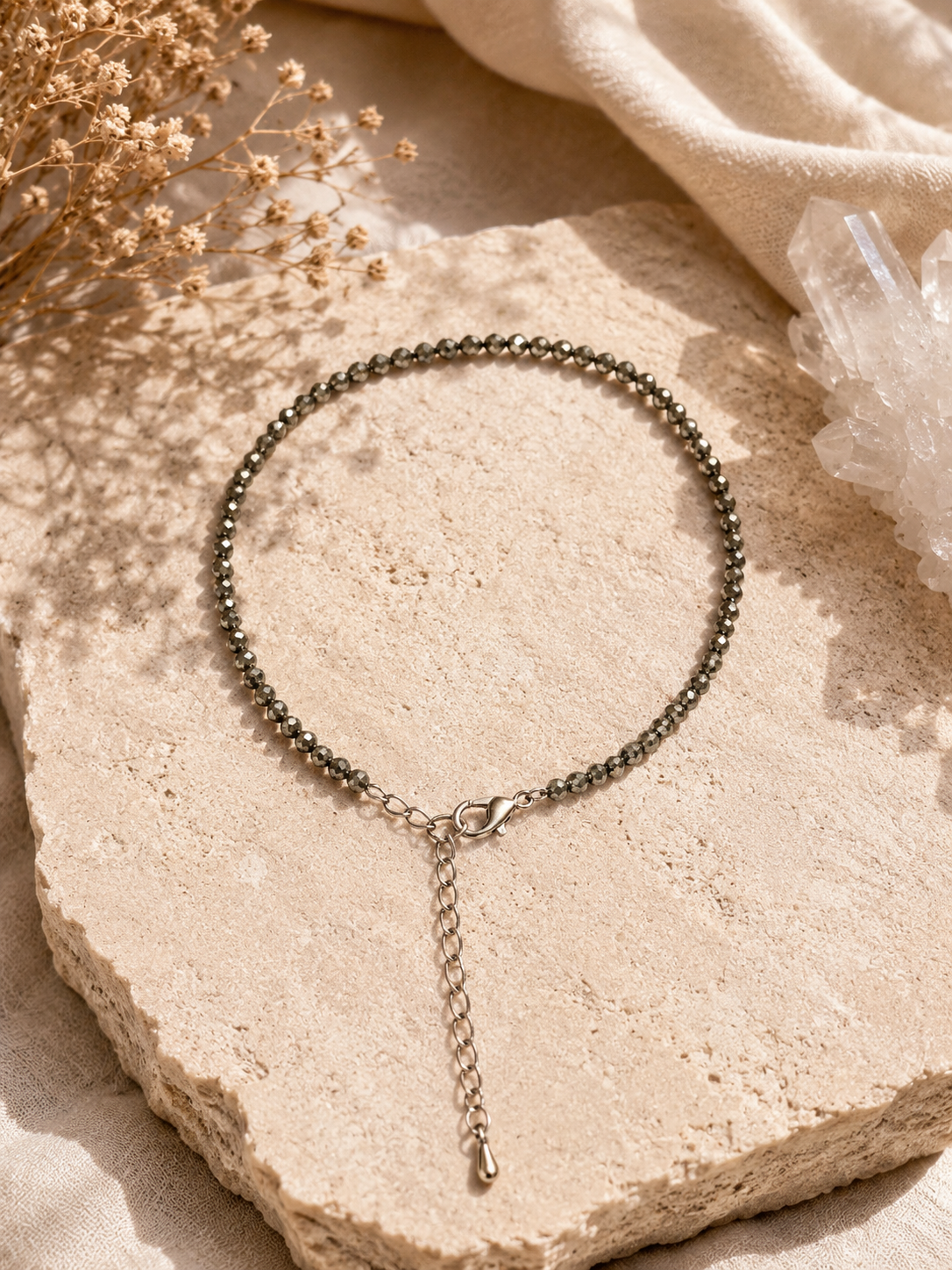Pyrite anklet