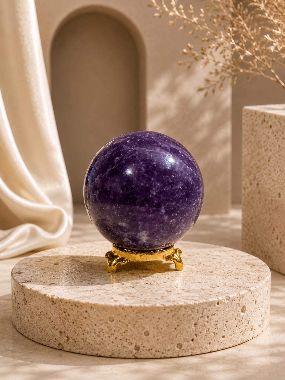 Lepidolite sphere