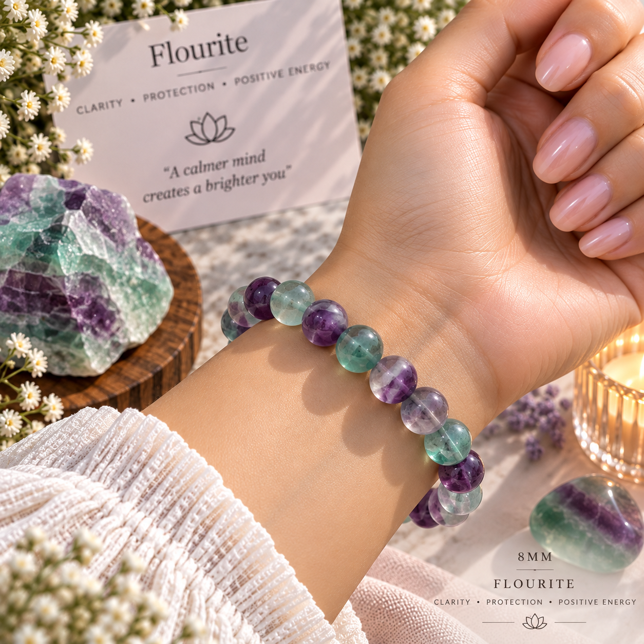 Multi flourite bracelet