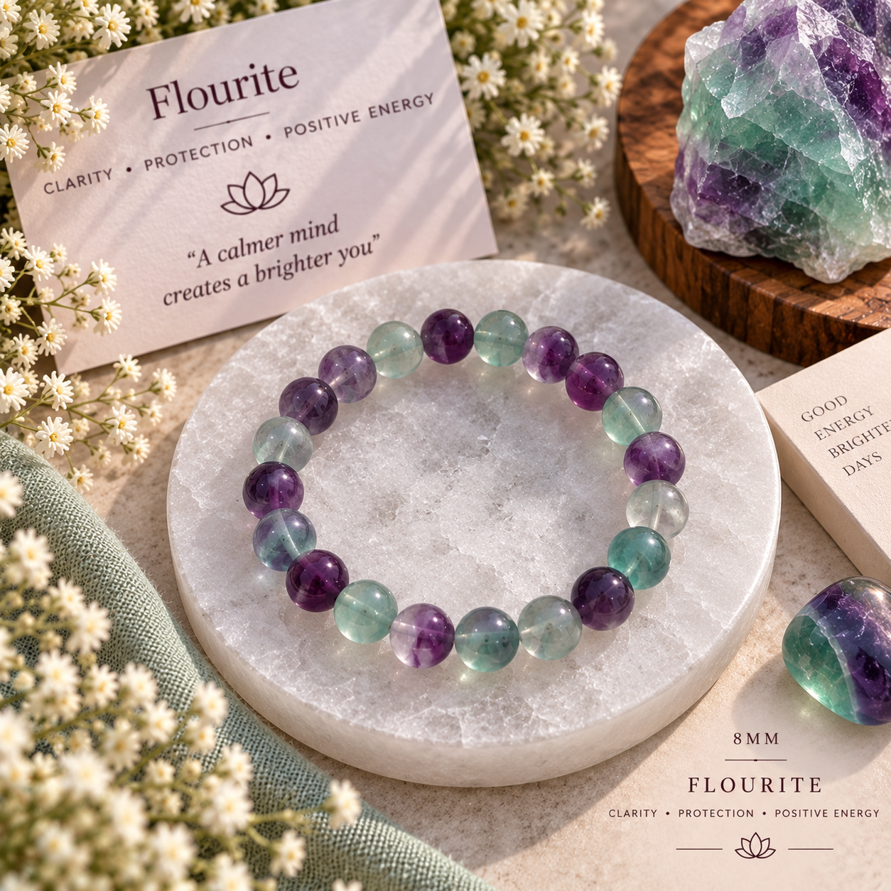 Multi flourite bracelet