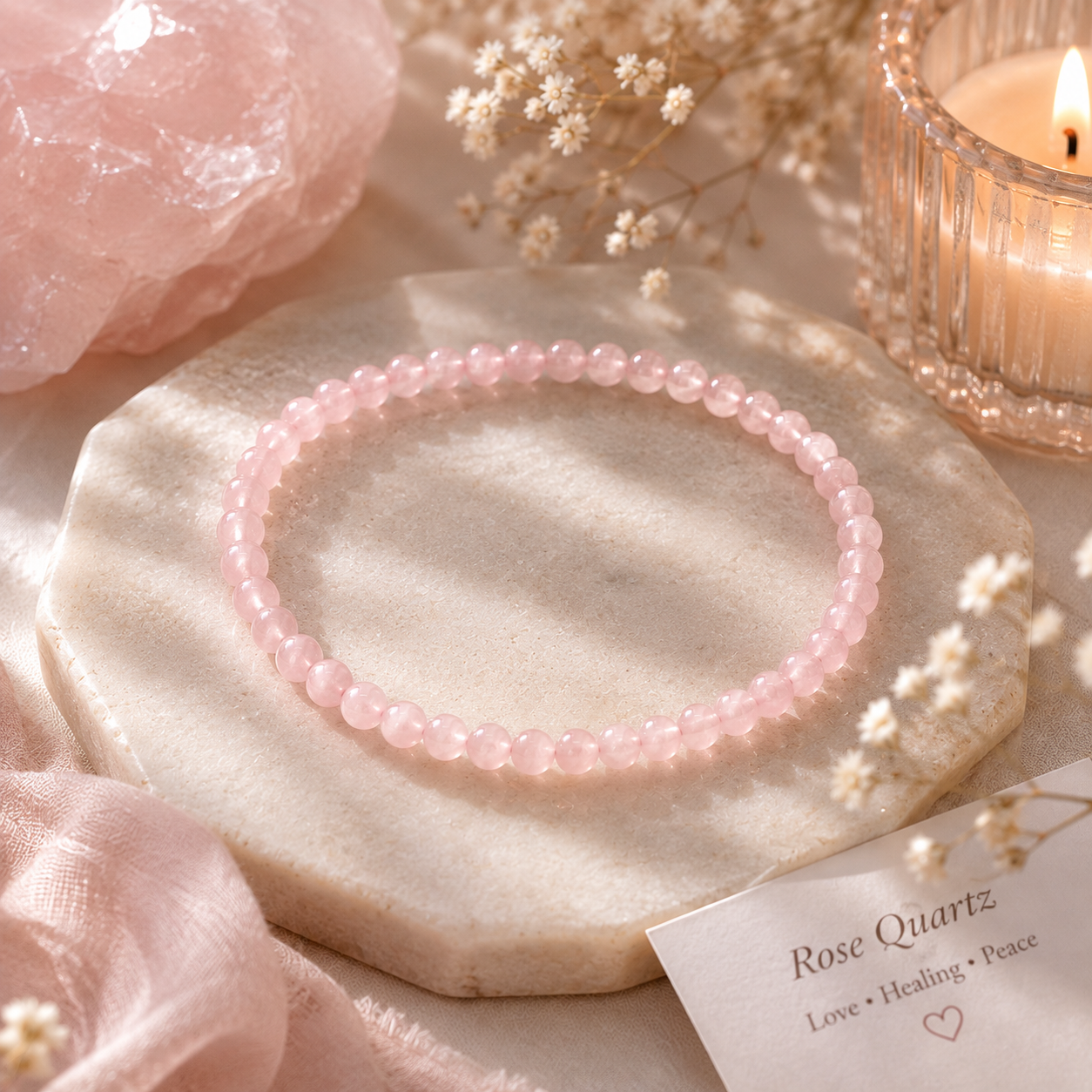 Rose quartz bracelet