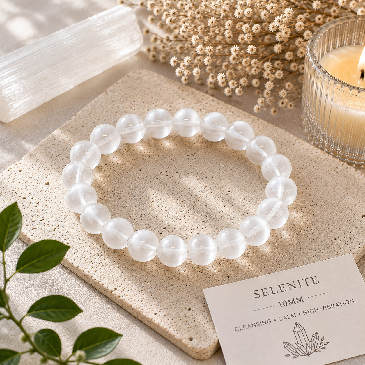 Selenite bracelet